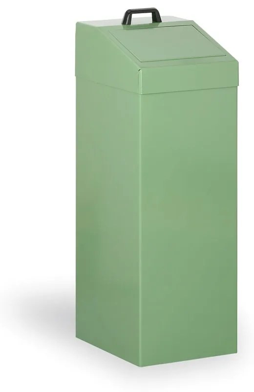 Kosz metalowy na śmieci segregowane, 100 l, zielony