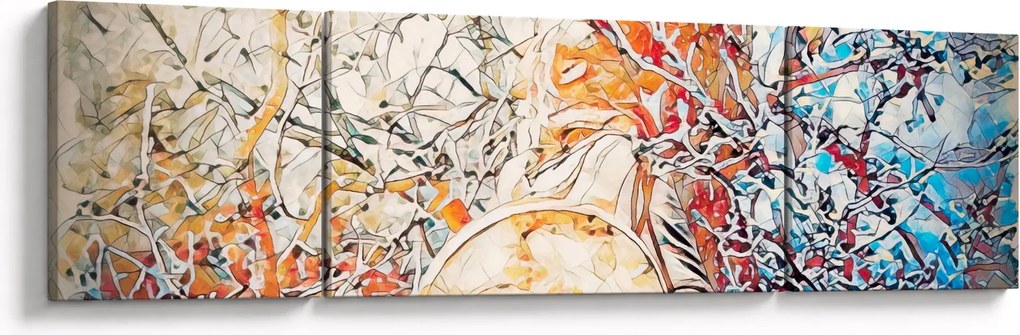 Obraz - Mozaikowa abstrakcja (170x50 cm)