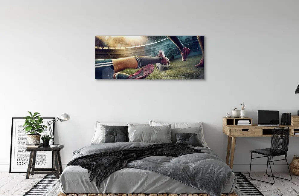 Fotoobraz na płótnie Sprzęt Piłkarski Na Murawie