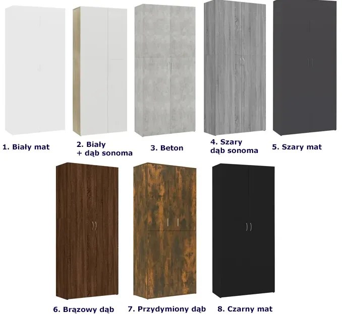 Czarna zamykana szafa na buty R5-Z78