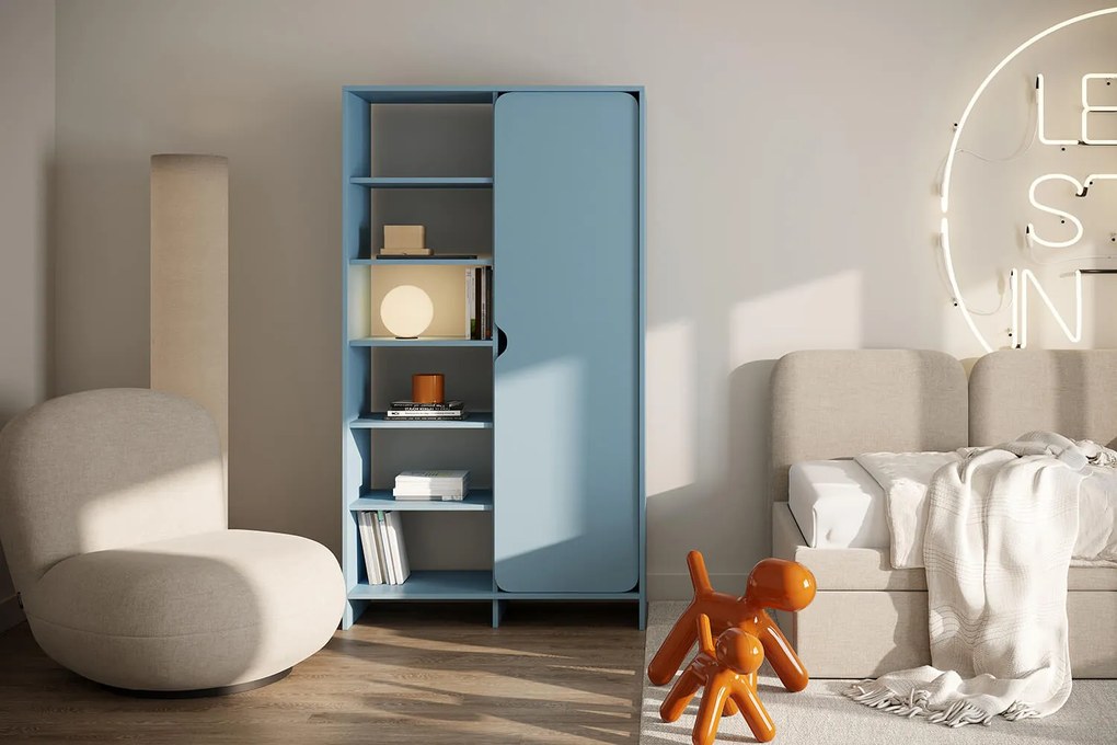 Niko szafa z półkami Baby Blue