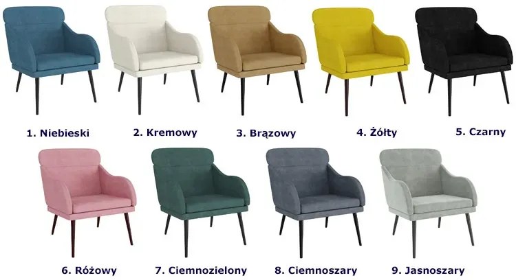Brązowy welwetowy fotel wypoczynkowy - Sentar
