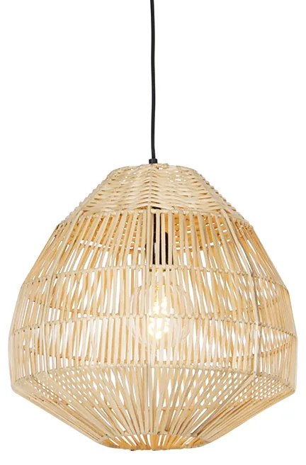 Rustykalna lampa wisząca z rattanu 41 cm - Bishop Rustykalny / Vintage Oswietlenie wewnetrzne