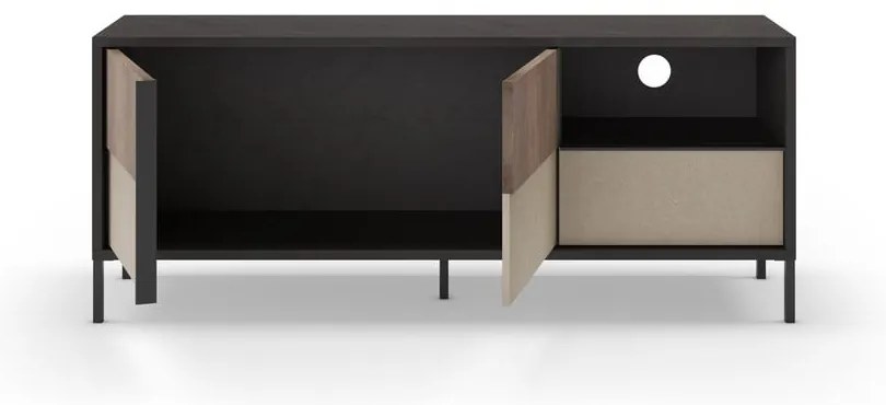 Antracytowo-jasnobrązowa szafka pod TV 156x57 cm Amalia – Marckeric