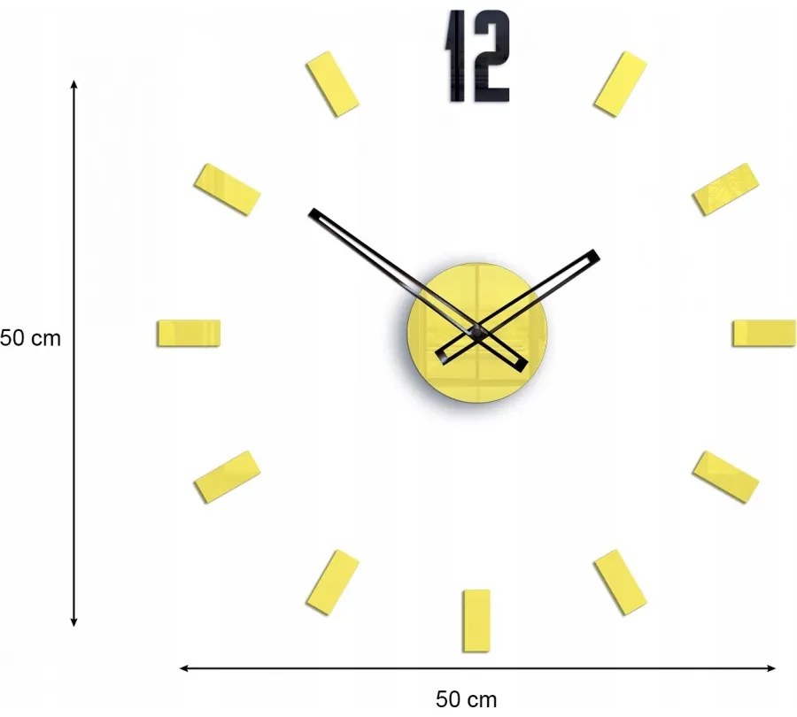 Zegar ścienny naklejany duży nowoczesny akrylowy na ścianę do kuchni salonu