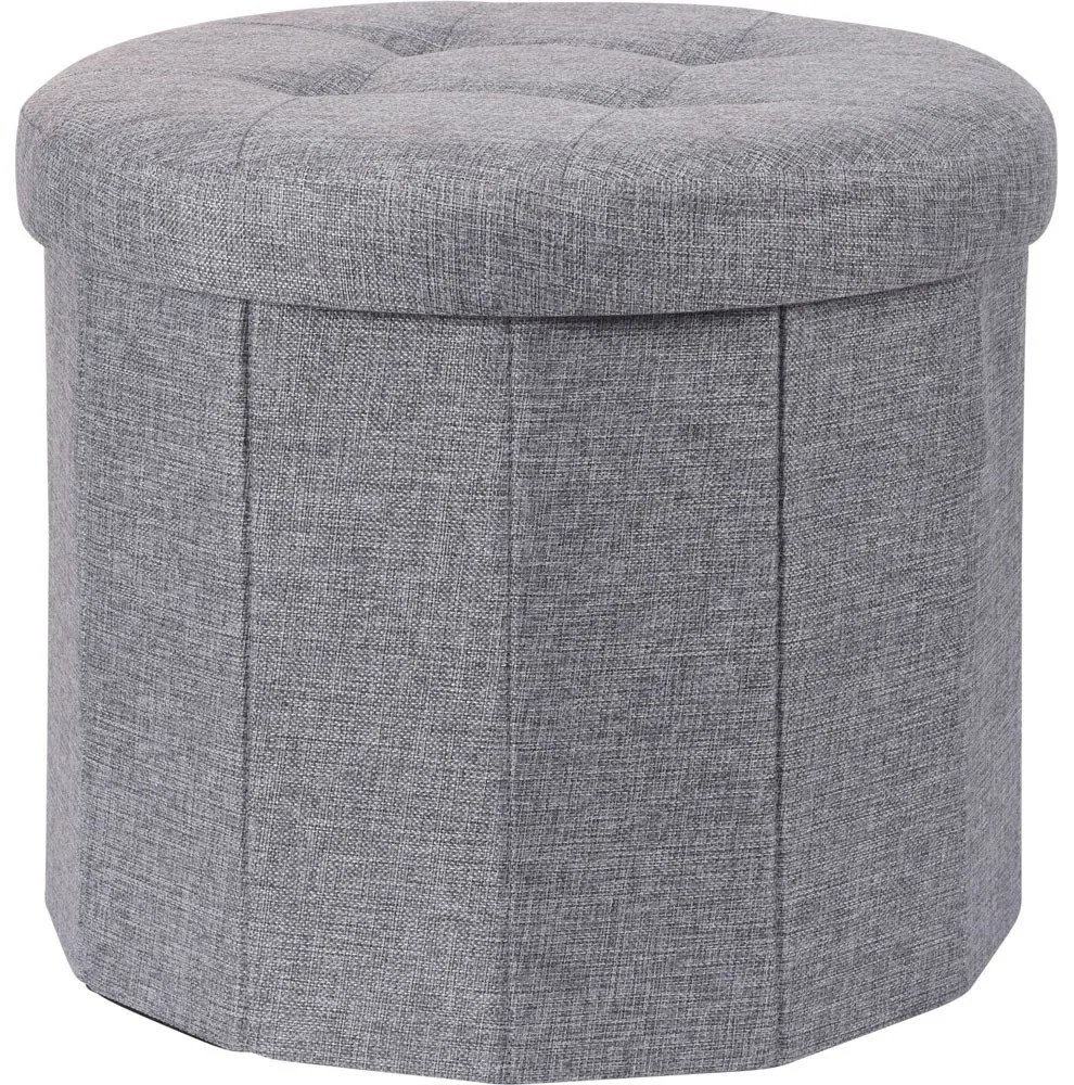 Pufa z pikownym siedziskiem OTTOMAN, Ø 45 x 39 cm