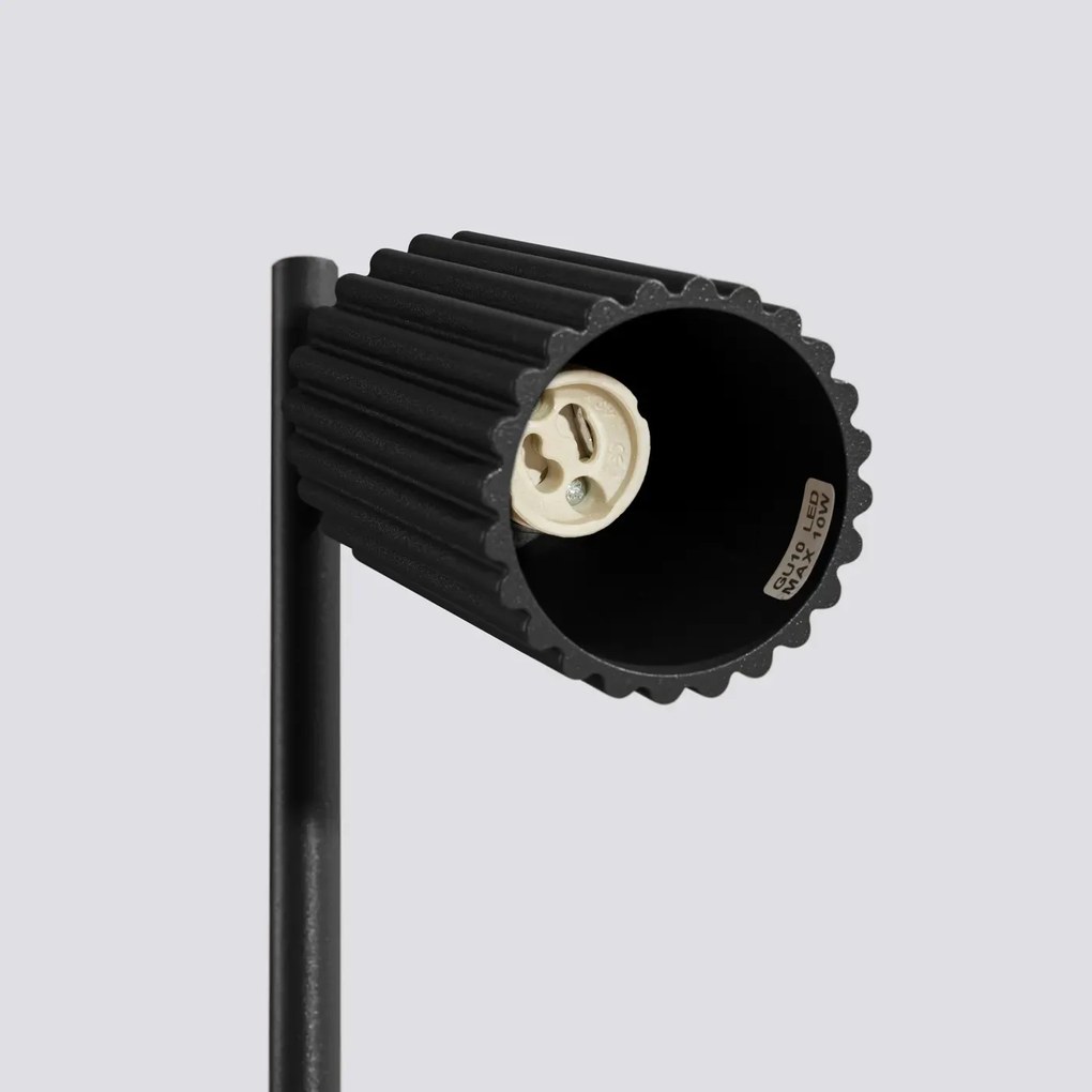 Lampa biurkowa KARBON czarna ryflowana SOLLUX  LIGHTING