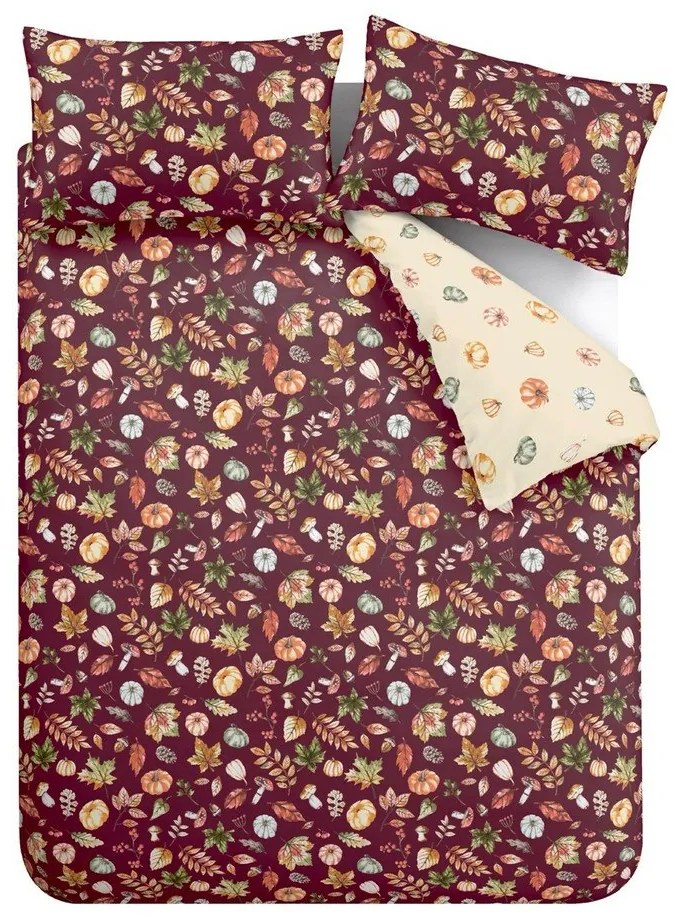 Fioletowa pościel dwuosobowa 230x220 cm Autumn Pumpkins – Catherine Lansfield
