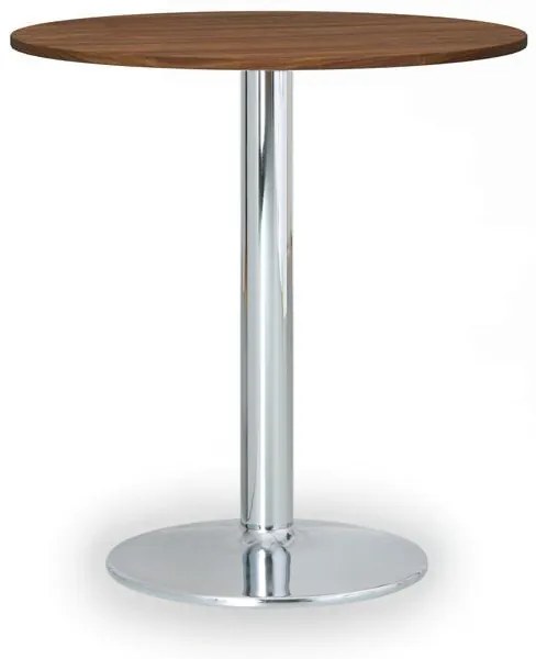 Stolik konferencyjny FILIP II, średnica 80 cm, chromowana podstawa, buk