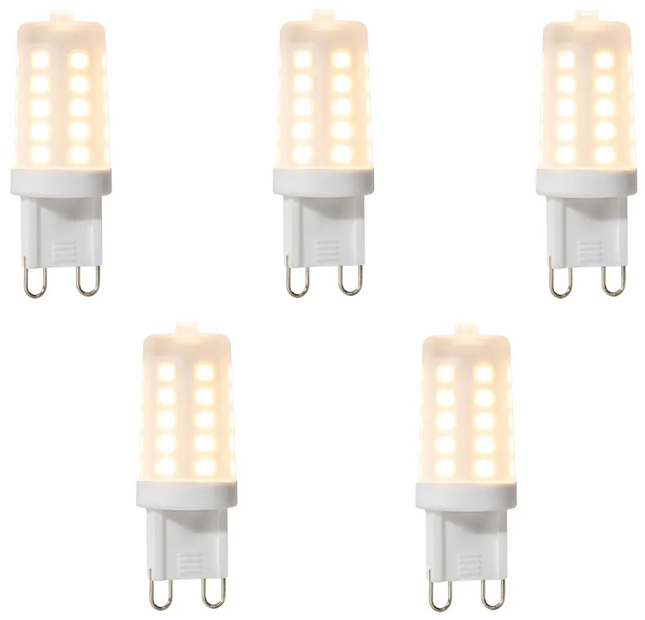 Zestaw 5 ściemnialnych żarówek LED G9 3W 280 lm 2700K