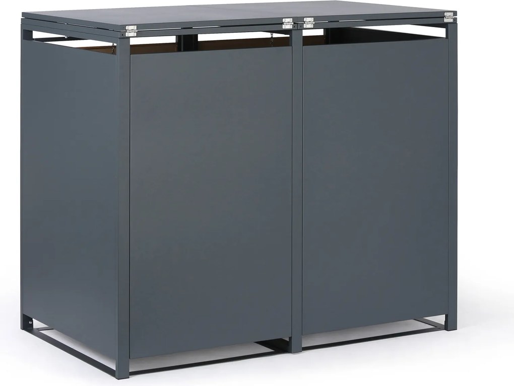 Wiata na pojemnik na odpady 240 l, 1160 x 695 x 800 mm, dekor drewna