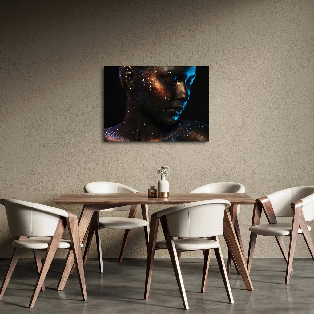 Błyszczący obraz kobiety (70x50 cm)