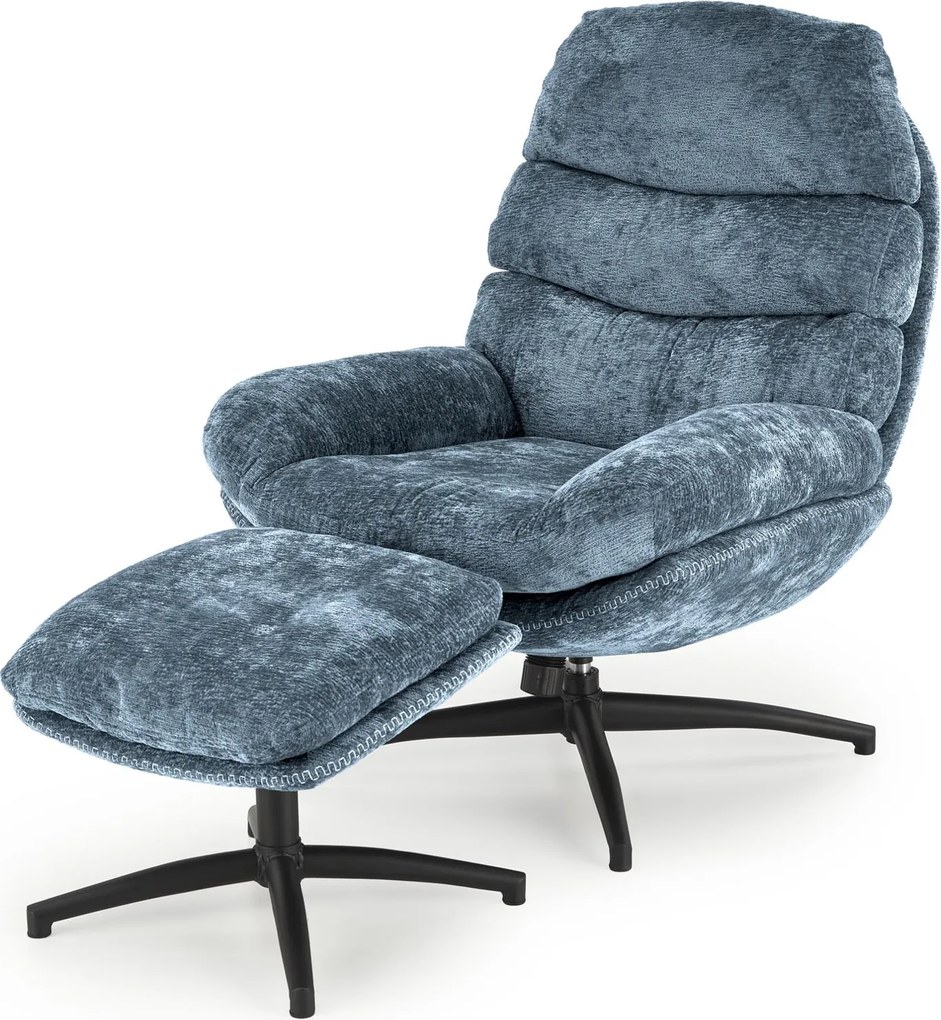 Fotel do salonu z podnóżkiem i funkcją kołyski Dario Halmar