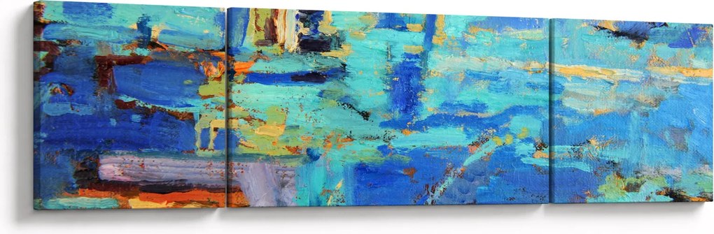 Obraz - Abstrakcyjny obraz olejny (170x50 cm)