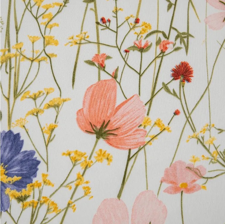 PrzytulneMieszkanie.pl Prześcieradło z mikrofibry WILDFLOWERS kolorowe 90x200 cm