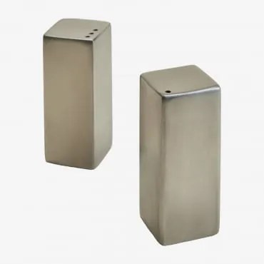 Solniczka I Pieprzniczka Ze Stali Nierdzewnej Limatoli Stal Nierdzewna Szczotkowana - Sklum