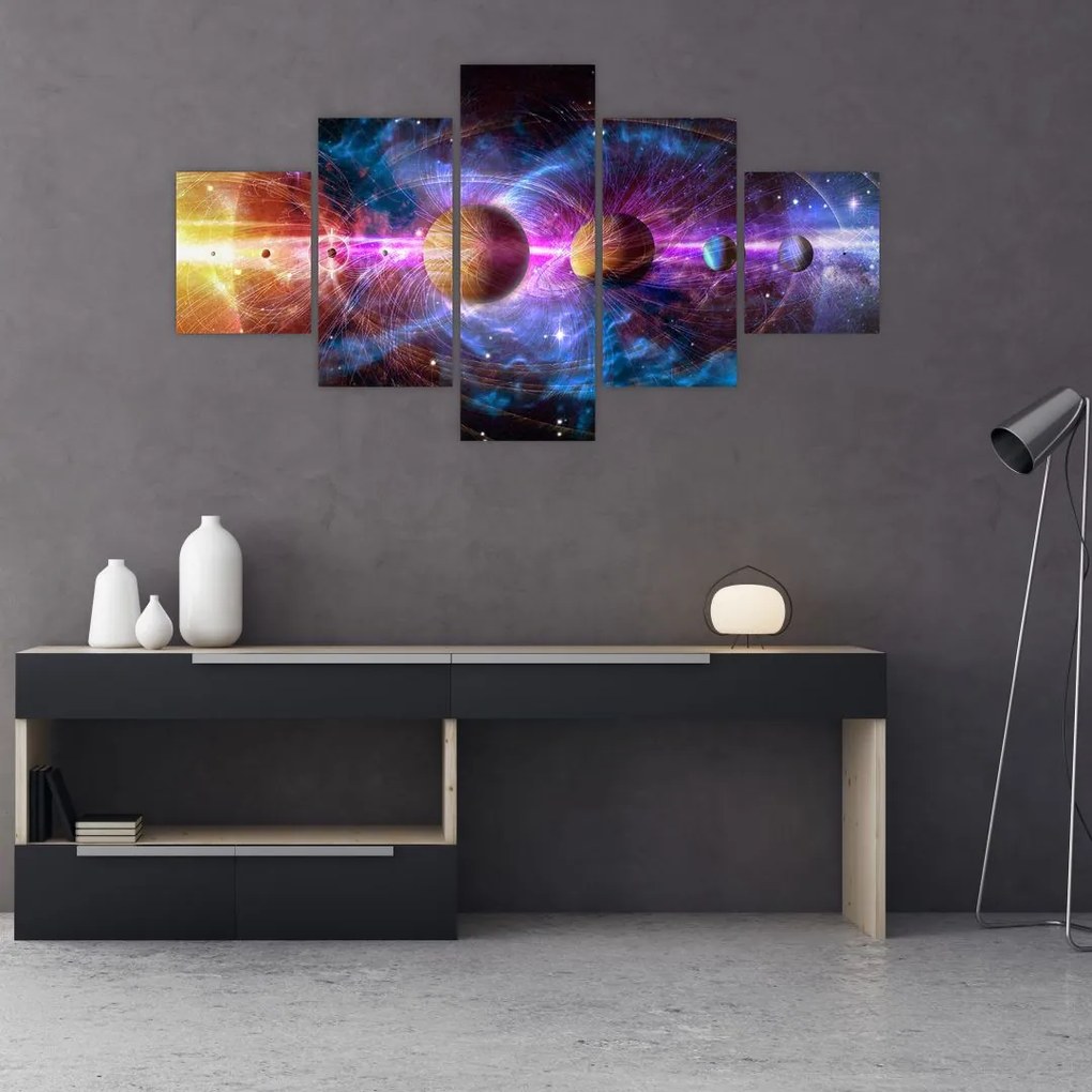 Obraz - Układ Słoneczny (125x70 cm)