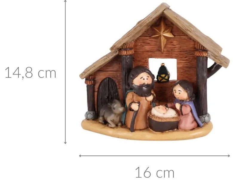 Mała scenka Bożonarodzeniowa, 15 cm