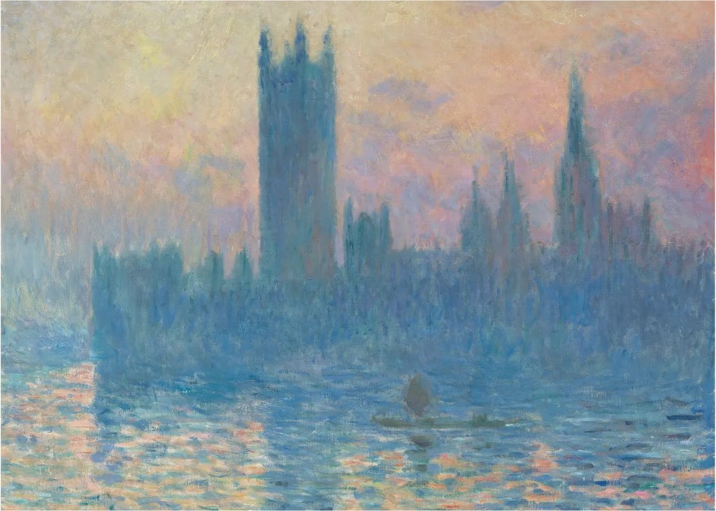 Obraz na szkle - Claude Monet, The Houses of Parliament, Sunset, reprodukcje (70x50 cm)