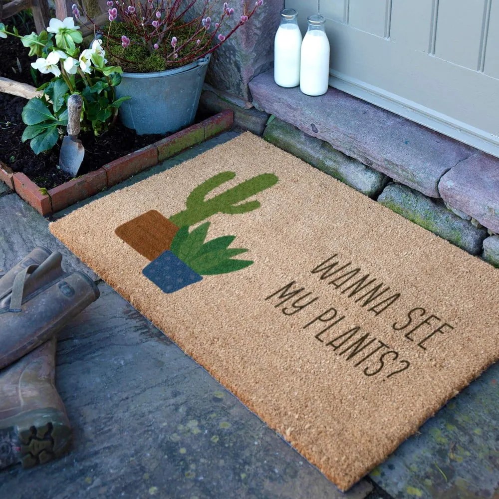 Wycieraczka z włókna kokosowego 60x90 cm Wanna See My Plants – Artsy Doormats