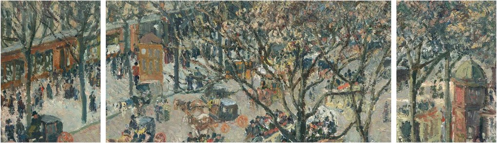 Obraz - Camille Pissarro, Boulevard des Italiens, Morning, Sunlight, reprodukcje (170x50 cm)