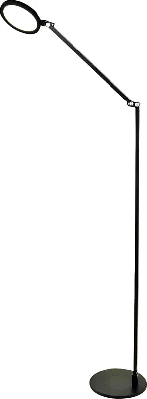 Regina - Regulowana czarna lampa podłogowa LED z metalu, wys. 135 cm Fabas Luce - Zintegrowane oświetlenie LED 9W CCT (3000K 4000K 5000K 6000K)