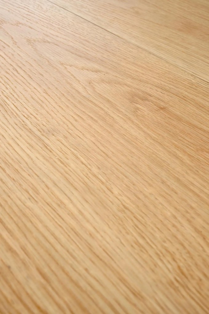 Stół Okrągły do jadalni rozkładany MDF kolor naturalny 120-210/120/77 cm FARGO