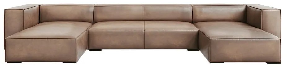 Jasnobrązowy skórzany narożnik (w kształcie litery "U") Madame – Windsor &amp; Co Sofas