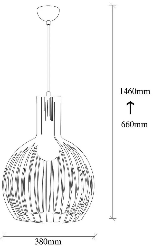 Żyrandol wiszący Fellini - MR - 756, czarny