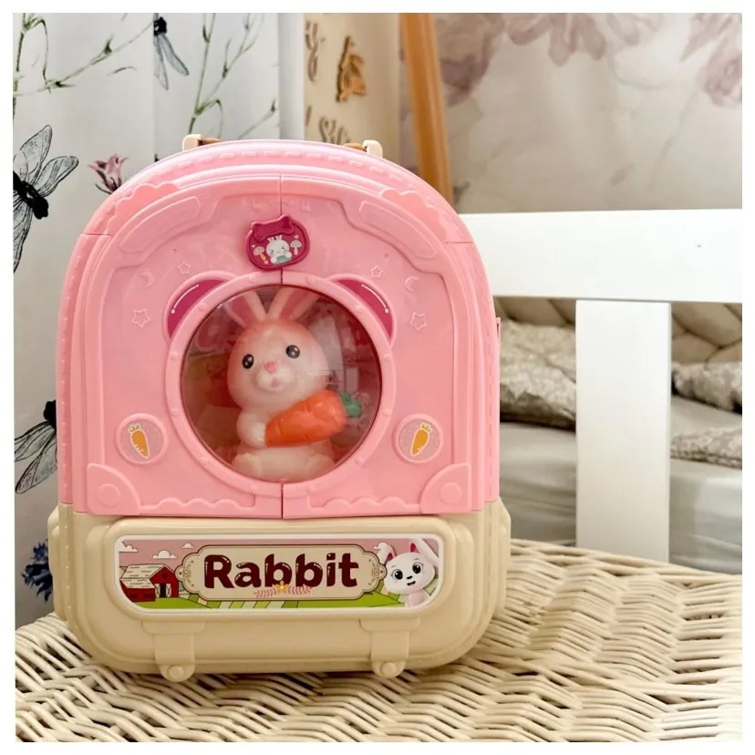 Woopie królik w plecaku 3w1 farma domek ogródek