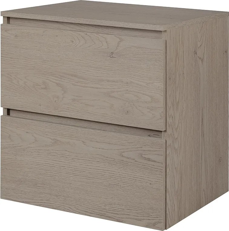 Meble łazienkowe 60 cm z blatem górnym, Kolor: Dąb Ciemny, 60 x 60,7 x 46 cm