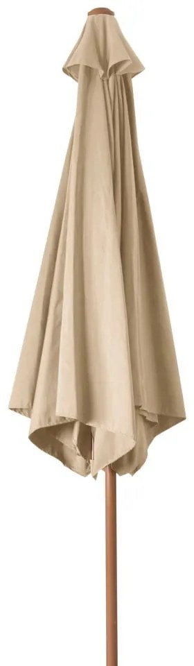 Beżowy parasol ogrodowy ø 300 cm Wood – Rojaplast