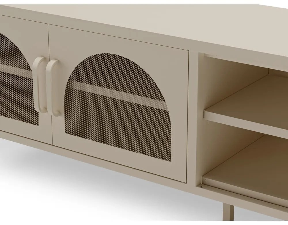 Kremowa szafka pod TV 160x50 cm Diora – Marckeric
