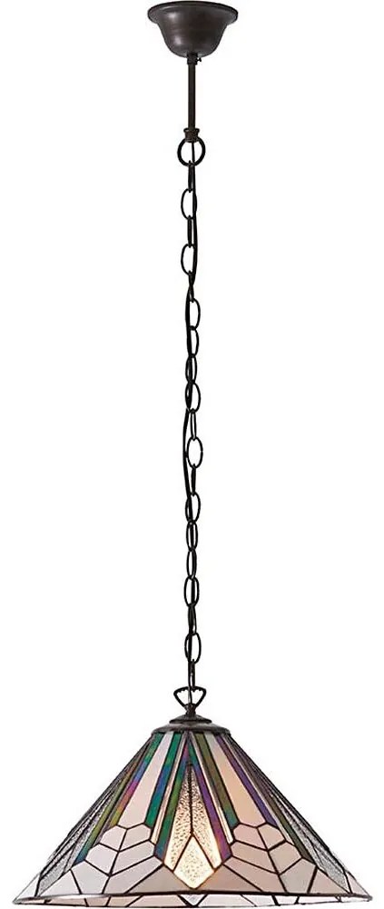 Endon 63937 - Żyrandol na łańcuchu Tiffany ASTORIA 1xE27/60W/230V śr. 40 cm