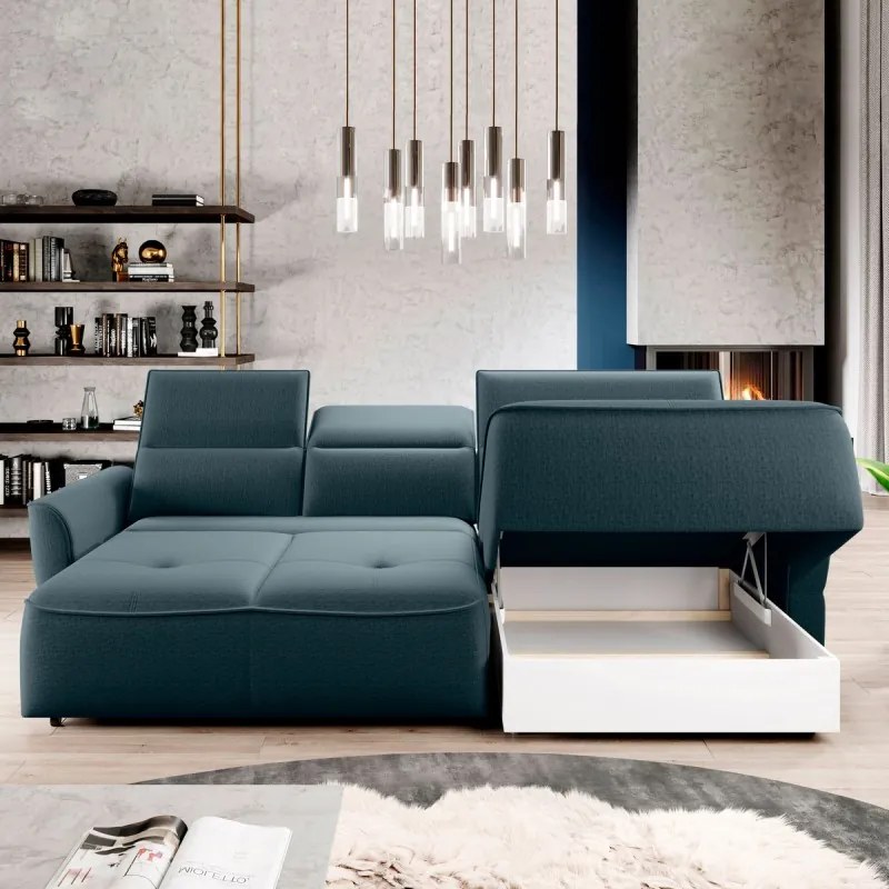 Narożnik MURILLO S Mini z elektryczną regulacją siedziska Prawostronny w tkaninie VOGUE 12 WERSAL