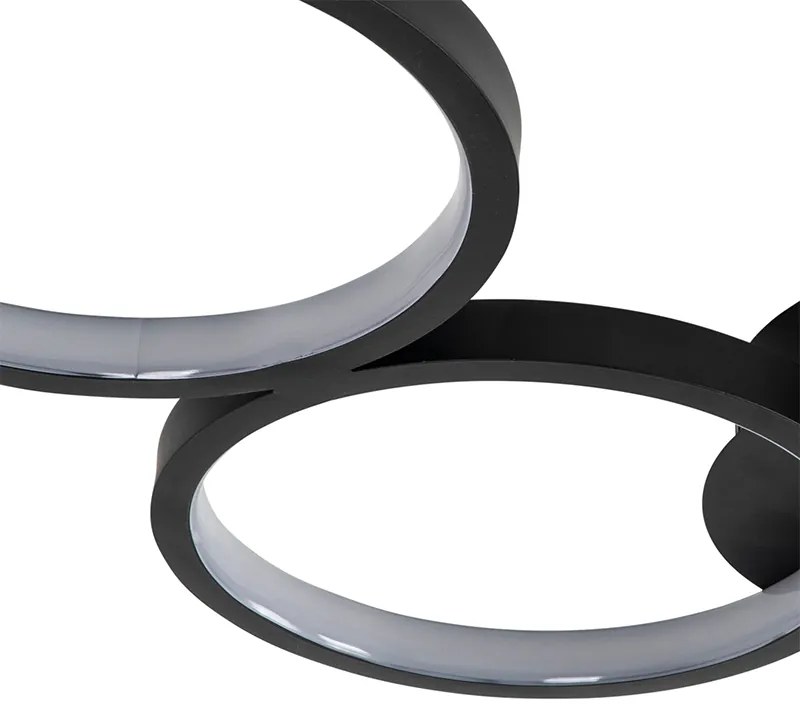 Designerska lampa sufitowa czarna w komplecie z LED 3-stopniowy ściemniacz 3-światła - PandeDesignerski Oswietlenie wewnetrzne