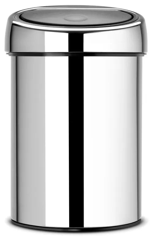 Stalowy kosz na śmieci w kolorze srebra z połyskiem otwierany na dotyk 3 l Touch Bin – Brabantia