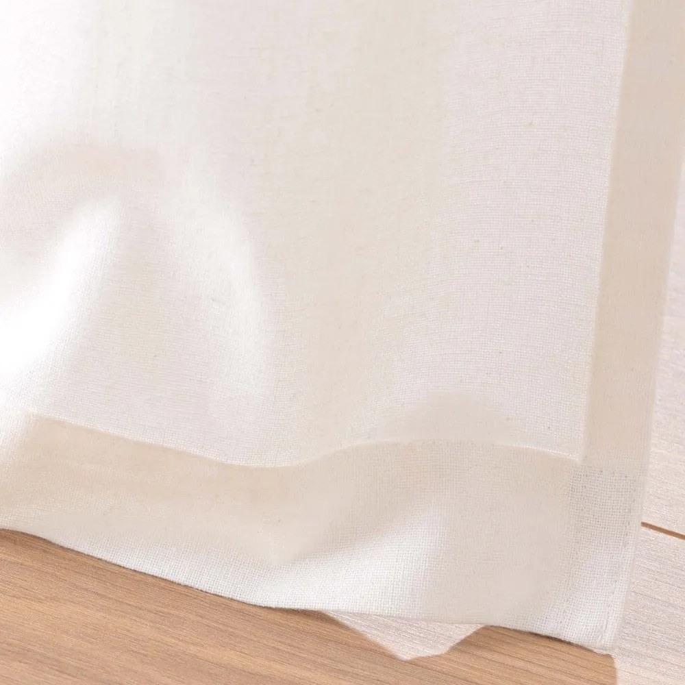 Biało-beżowa zasłona z mieszanki bawełny 140x240 cm Milano – douceur d'intérieur