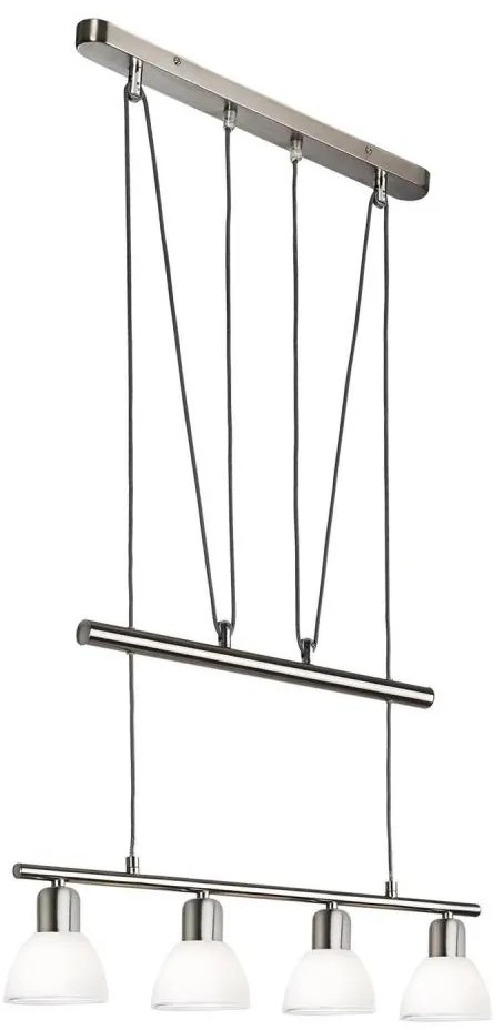 LED Żyrandol na lince MATTES 4xE14/4W/230V 3000K chrom błyszczący