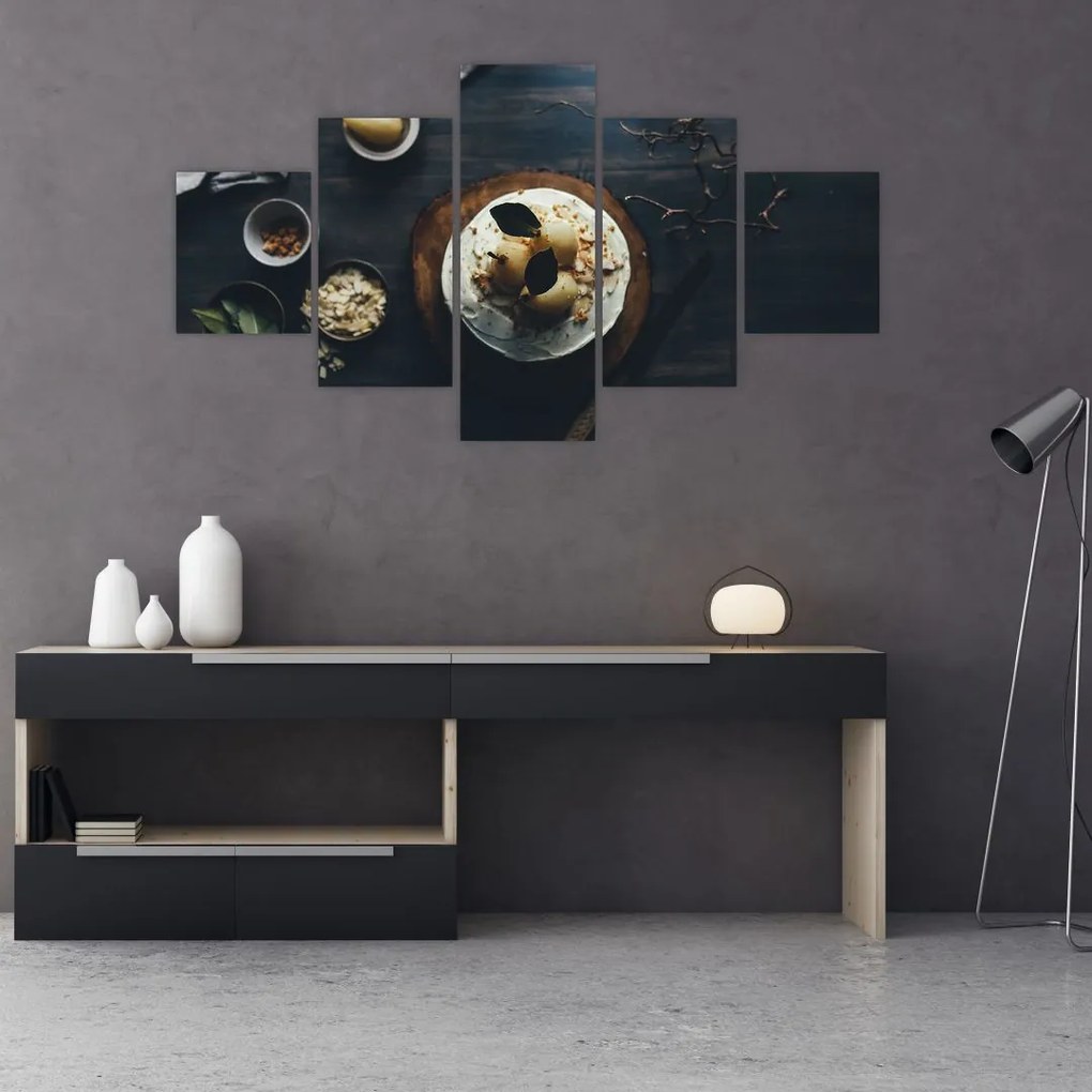Obraz deseru na stole (125x70 cm)