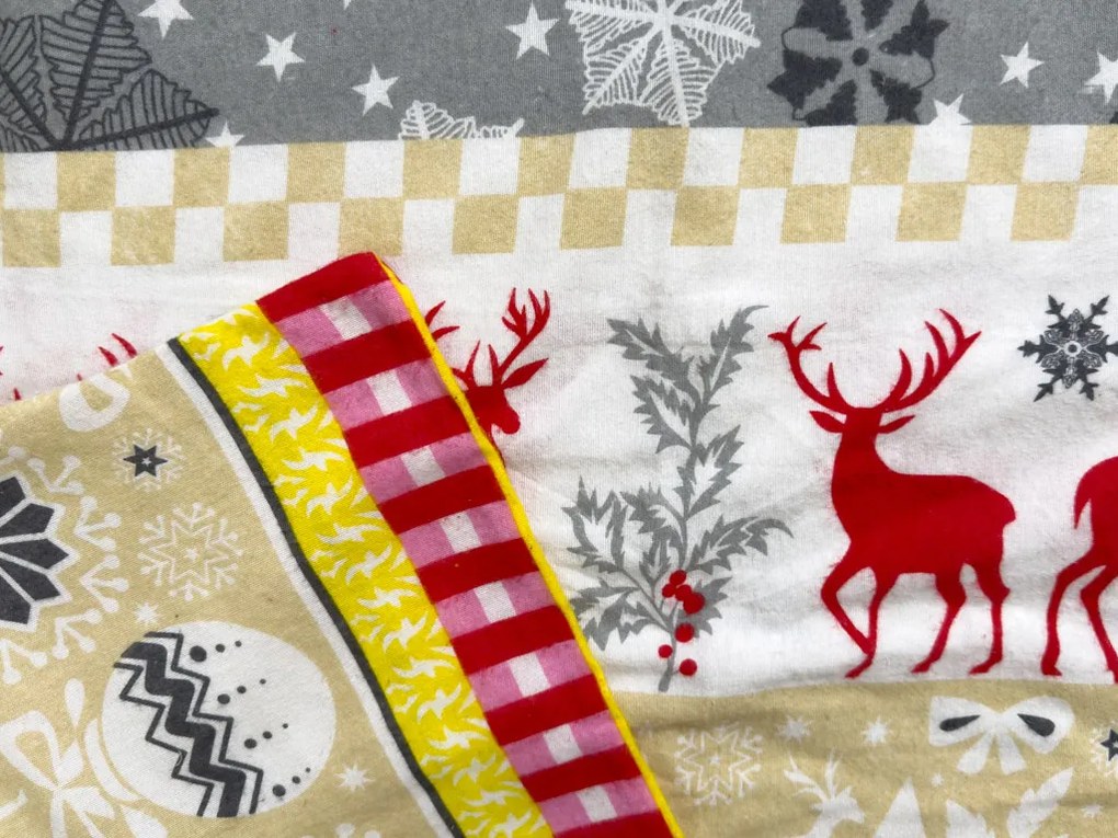 PrzytulneMieszkanie.pl PrzytulneMieszkanie.pl Flanelowa pościel CHRISTMAS TIME kolorowa Rozmiar pościeli: 2 szt 70 x 90 cm | 200 x 220 cm