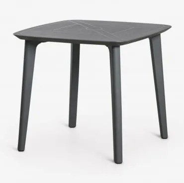 Kwadratowy Stół Ogrodowy 85x85 Cm Z Polipropylenu Scand Grafitowa Szarość - Sklum
