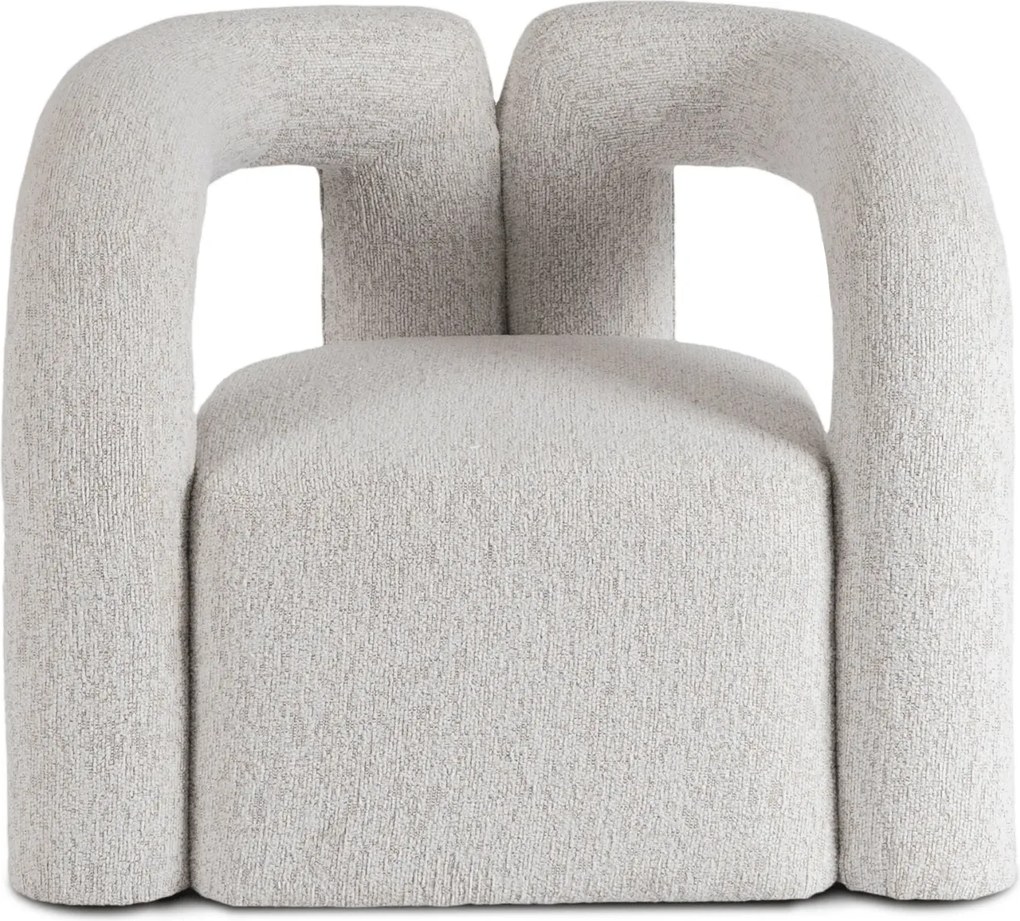 Szary designerski fotel do salonu w stylu nowoczesnym C2-B78