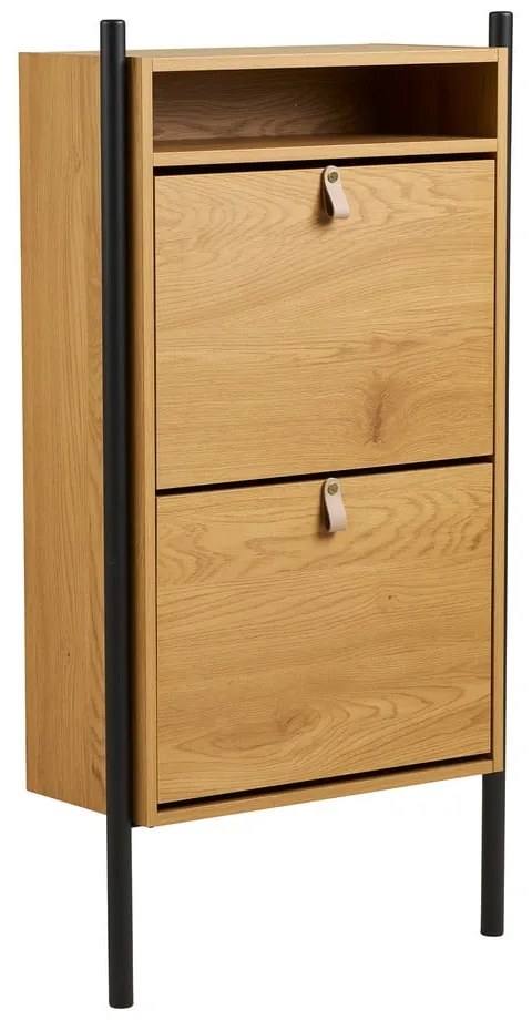 Uchylna szafka na buty w dekorze dębu w naturalnym kolorze 62x118x26 cm Barco – House Nordic