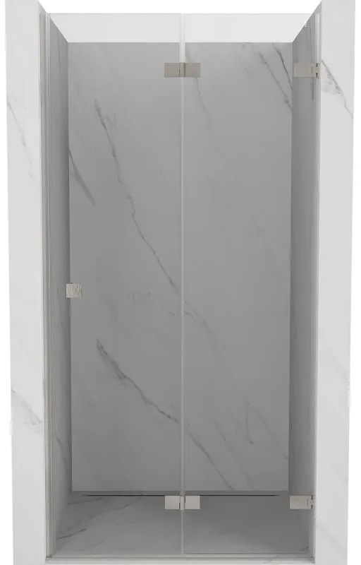 Mexen Lunar-F drzwi prysznicowe składane prawe 90 cm, transparent, nikiel szczotkowany - 836-090-000-97-00-P