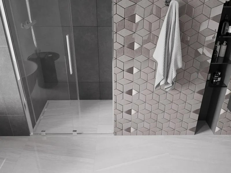 Mexen Velar drzwi prysznicowe rozsuwane 90 cm, transparent, chrom - 871-090-000-01-01