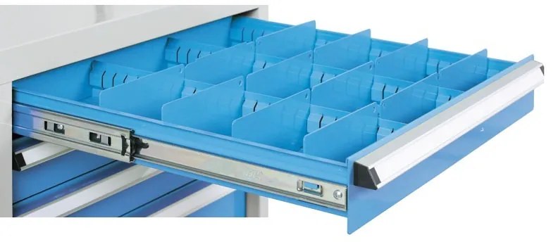 Stół warsztatowy BL z szafką na narzędzia, blat MDF + PCV, 1 szuflada, 1500 x 750 x 800 mm