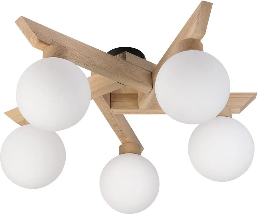 Przysufitowy żyrandol ANTONIO 5xG9/5W/230V dąb/biały