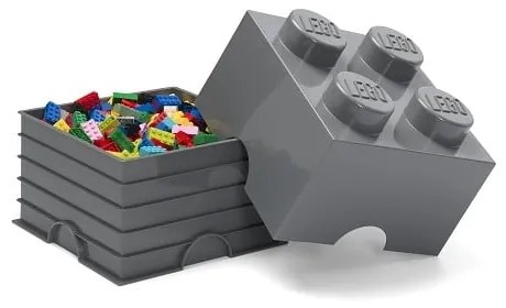 Ciemnoszary dziecięcy pojemnik LEGO® Square