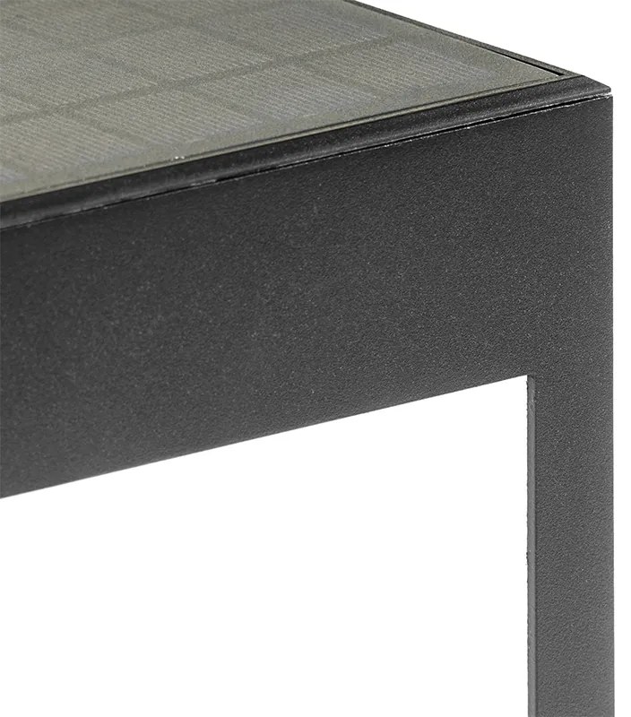 Zewnetrzna Lampa stojąca zewnętrzna czarna 40 cm z możliwością ściemniania i czujnikiem na panel słoneczny - Charlotte Nowoczesny Oswietlenie zewnetrzne
